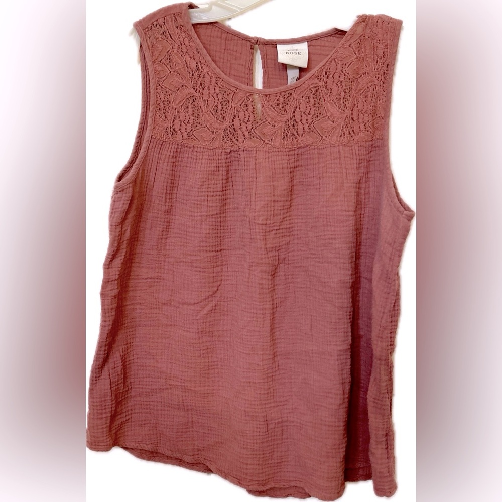 Knox Rose xxl Dusty Pink Flowy Tank Top
